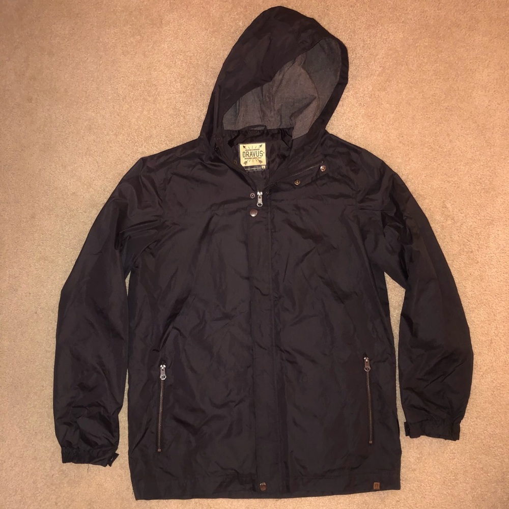 Dravus Black Windbreaker